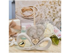 Bomboniera Matrimonio Profumatore Coppia in Pietra Leccese e Marmo con iniziali personalizzate