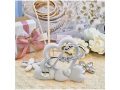 Bomboniera Nozze Argento Profumatore in Pietra Leccese e Marmo con nome personalizzato