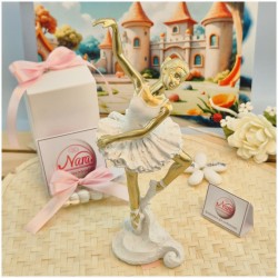 Bomboniera Comunione Ballerina in Posa Arabesque Resina e Oro