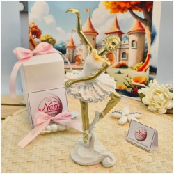 Bomboniera Comunione Ballerina in Posa Arabesque Resina e Oro