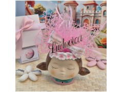 Bomboniera Comunione Bimba Vasetto Porta Pianta con Nome Personalizzato ingrandimento