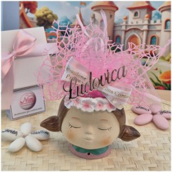 Bomboniera Comunione Bimba Vasetto Porta Pianta con Nome Personalizzato ingrandimento