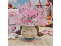 Bomboniera Comunione Bimba Vasetto Porta Pianta con Nome Personalizzato