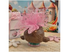 Bomboniera Comunione Bimba Vasetto Porta Pianta con Nome Personalizzato vista posteriore