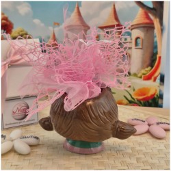 Bomboniera Comunione Bimba Vasetto Porta Pianta con Nome Personalizzato vista posteriore