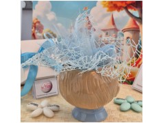 Bomboniera Comunione Bimbo Vasetto Porta Pianta con Nome Personalizzato