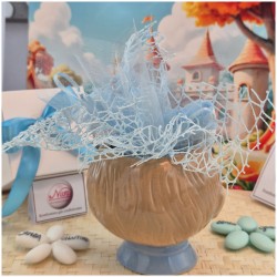 Bomboniera Comunione Bimbo Vasetto Porta Pianta con Nome Personalizzato