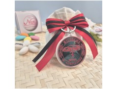Bomboniera 18 Anni Portachiavi Plexiglas Auto Sportiva Rossa Personalizzato con Nome
