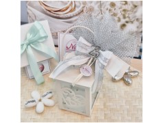 Bomboniera Nozze d'Argento Lanterna con Cuore e Numero 25 Argentato