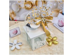 Bomboniera Nozze d'Oro Lanterna 50 Anni con Dettagli Dorati