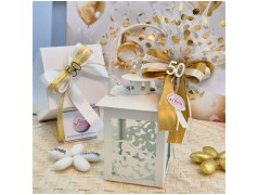 Bomboniera Nozze d'Oro Lanterna 50 Anni con Dettagli Dorati