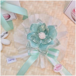 Bomboniera Matrimonio Debora Carlucci Fiore Piccolo in Cristallo e Porcellana Tiffani con punto luce