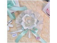 Bomboniera Matrimonio Debora Carlucci Fiore Piccolo in Cristallo e Porcellana Bianca con punto luce