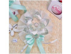 Bomboniera Matrimonio Debora Carlucci Fiore Medio in Cristallo e Porcellana Bianca con punto luce