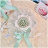 Bomboniera Matrimonio Debora Carlucci Fiore Medio in Cristallo e Porcellana Bianca con Fiore Candelina