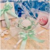 Bomboniera Matrimonio Debora Carlucci Fiore Medio in Cristallo e Porcellana Tiffany con Fiore Candelina