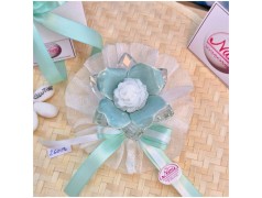 Bomboniera Matrimonio Debora Carlucci Fiore Piccolo in Cristallo e Porcellana Tiffany con Fiore Candelina