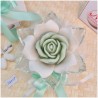 Bomboniera Matrimonio Debora Carlucci Fiore Grande in Cristallo e Porcellana Bianca con Fiore Candelina