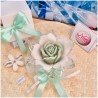 Bomboniera Matrimonio Debora Carlucci Fiore Grande in Cristallo e Porcellana Bianca con Fiore Candelina