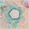 Bomboniera Matrimonio Debora Carlucci Fiore Grande in Cristallo e Porcellana Tiffany con Fiore Candelina