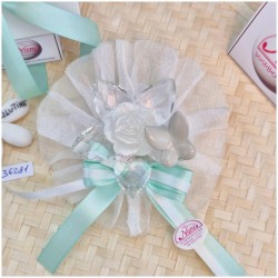 Bomboniera Debora Carlucci Fiore in Cristallo e Porcellana con Farfalla