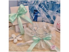 Bomboniera Debora Carlucci Fiore in Cristallo e Porcellana con Farfalla