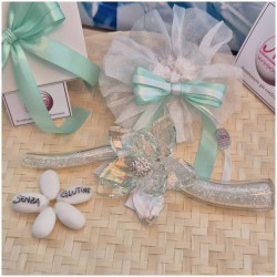 Bomboniera Diciottesimo Debora Carlucci Fiore in Cristallo su Stelo Glitterato