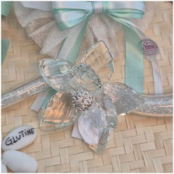 Bomboniera Diciottesimo Debora Carlucci Fiore in Cristallo su Stelo Glitterato