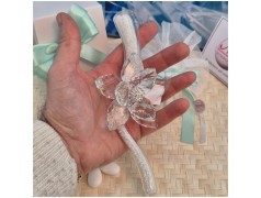 Bomboniera Diciottesimo Debora Carlucci Fiore in Cristallo su Stelo Glitterato