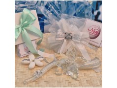 Bomboniera Nozze argento Debora Carlucci Fiore in Cristallo su Stelo Glitterato