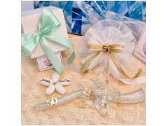 Bomboniera Nozze oro Debora Carlucci Fiore in Cristallo su Stelo Glitterato