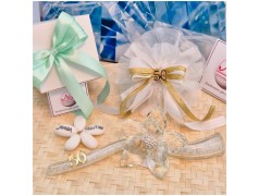 Bomboniera Nozze oro Debora Carlucci Fiore in Cristallo su Stelo Glitterato