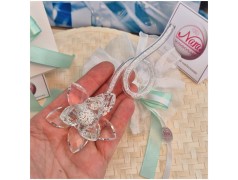 Bomboniera 18 Compleanno Debora Carlucci Fiore in Cristallo su Stelo Curvo Polvere di Stelle