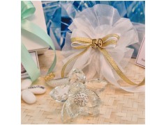 Bomboniera Nozze d'oro Debora Carlucci Fiore su Stelo "Polvere di Stelle" con Numero 50