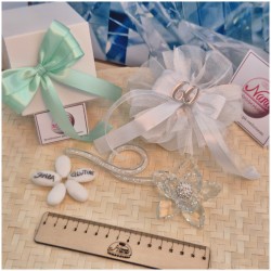 Bomboniera nozze Diamante Debora Carlucci Fiore in Cristallo su Stelo Curvo Polvere di Stelle