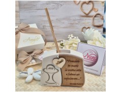 Bomboniera Comunione Profumatore Capolavoro con Frase Giovanni Paolo II e Nome