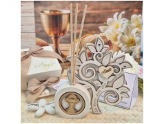 Bomboniera Comunione Profumatore Albero della Vita in Pietra "La Forza della Vita" con Nome