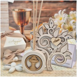 Bomboniera Comunione Profumatore Albero della Vita in Pietra "La Forza della Vita" con Nome