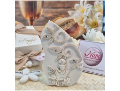 Bomboniera Comunione Icona Albero della Fede in Pietra Leccese con Calice e Strass