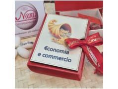 Bomboniera Laurea Economia Scatolina Libro con Cornucopia