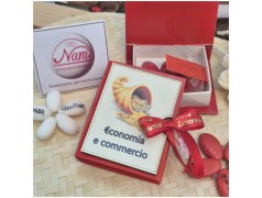 Bomboniera Laurea Economia Scatolina Libro con Cornucopia