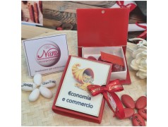 Bomboniera Laurea Economia Scatolina Libro con Cornucopia