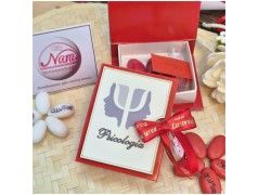 Bomboniera Laurea Psicologia Scatolina Libro con Simbolo Psi