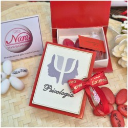 Bomboniera Laurea Psicologia Scatolina Libro con Simbolo Psi