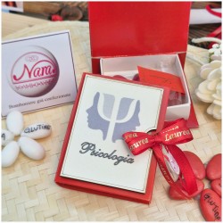 Bomboniera Laurea Psicologia Scatolina Libro con Simbolo Psi