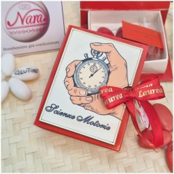 Bomboniera Laurea Scienze Motorie Scatolina Libro con Cronometro