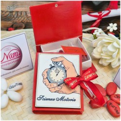 Bomboniera Laurea Scienze Motorie Scatolina Libro con Cronometro