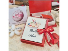 Bomboniera Laurea Belle Arti e DAMS Scatolina Libro con Tavolozza