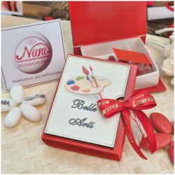 Bomboniera Laurea Belle Arti e DAMS Scatolina Libro con Tavolozza