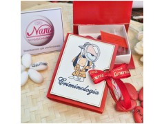 Bomboniera Laurea Criminologia Scatolina Libro con Cane Detective